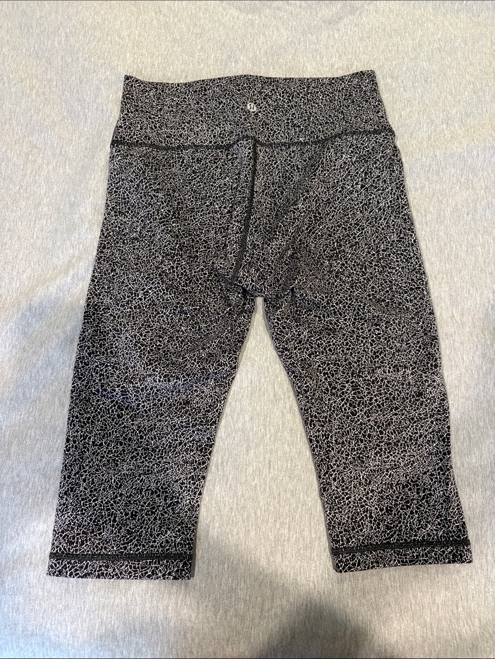 lululemon athletica Black & White Speckled Capri Leggings